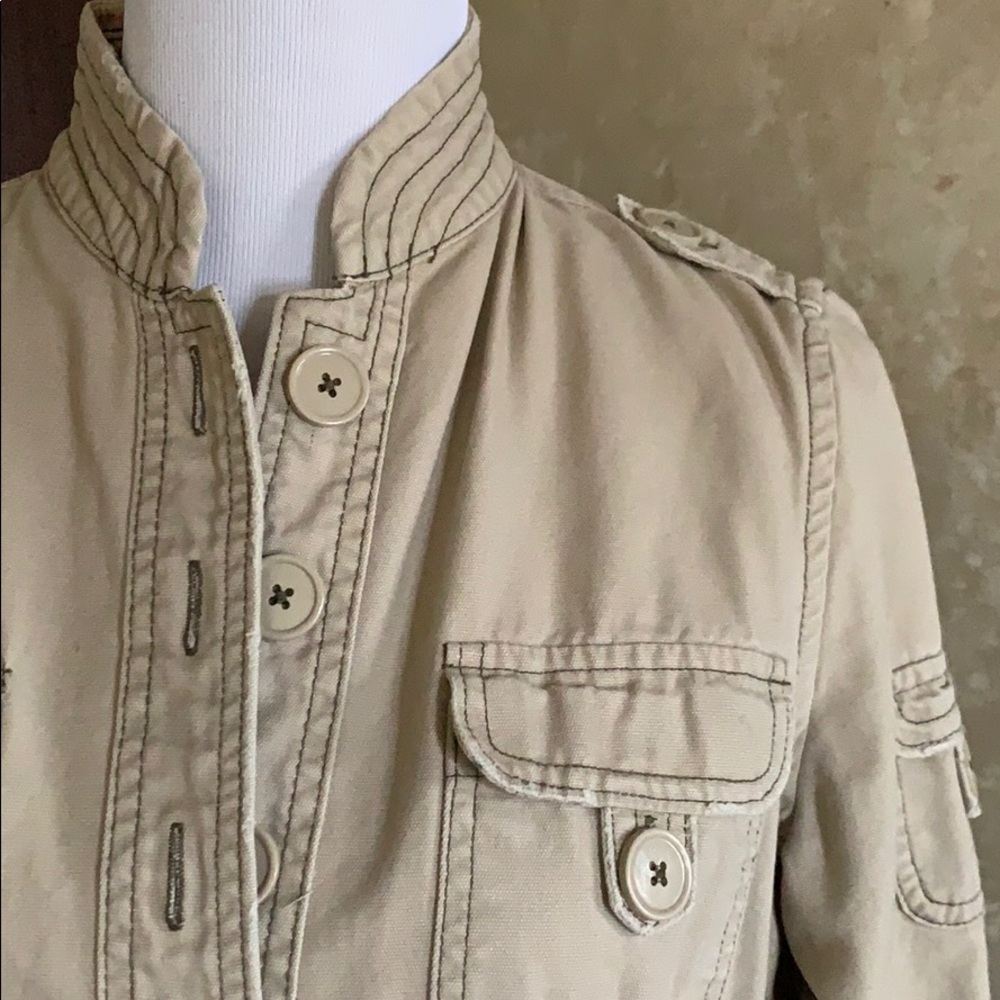 Periscope military type lightly distressed jacket